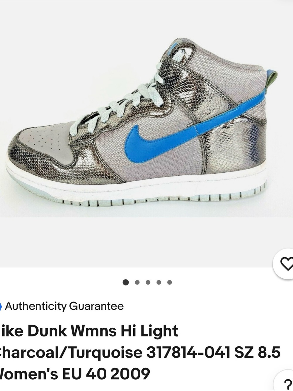 Nike Kids' High-Top Sneakers - Blue/Charcoal